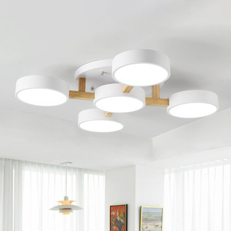 Simple LED Semi Flush Bedroom Ceiling Lighting