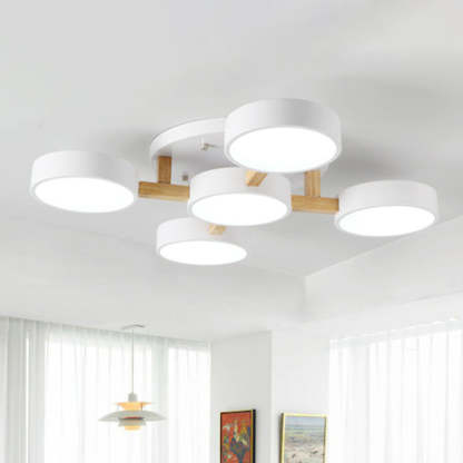 Simple LED Semi Flush Bedroom Ceiling Lighting
