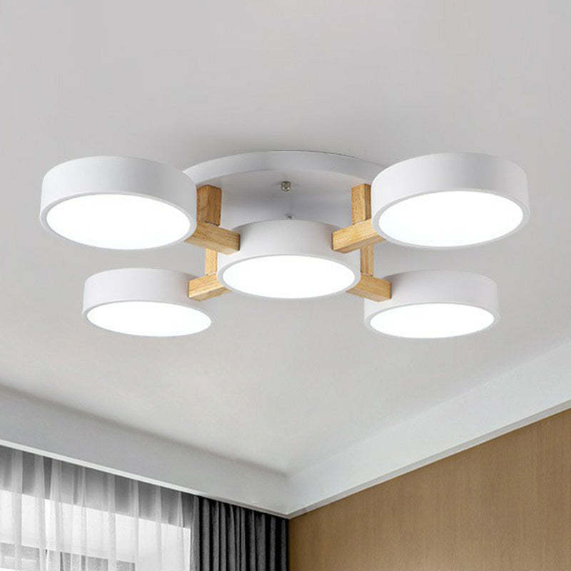 Simple LED Semi Flush Bedroom Ceiling Lighting