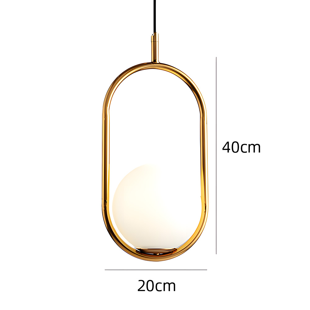 Modern Decor Globe Glass Pendant Lighting For Bedroom