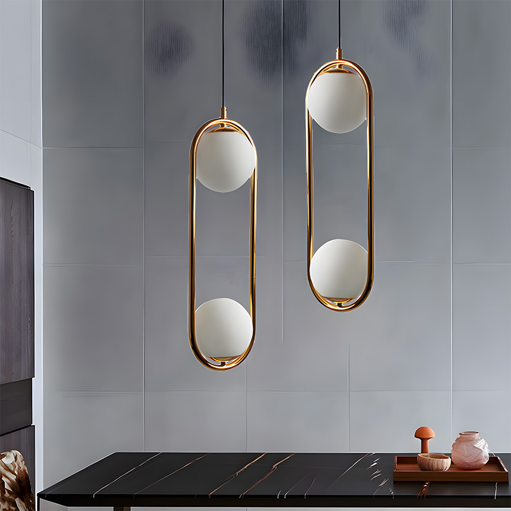 Modern Decor Globe Glass Pendant Lighting For Bedroom