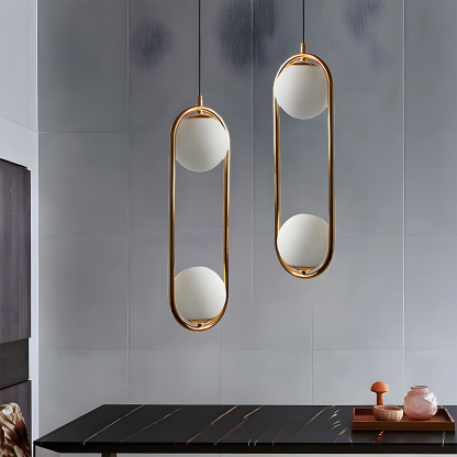 Modern Decor Globe Glass Pendant Lighting For Bedroom