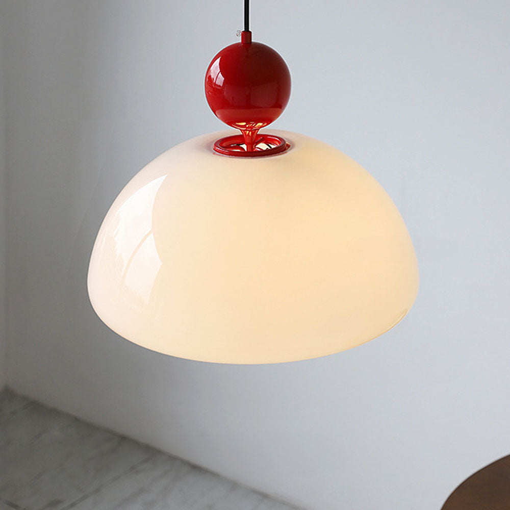 Nordic Red Glass Living Room Pendant Light