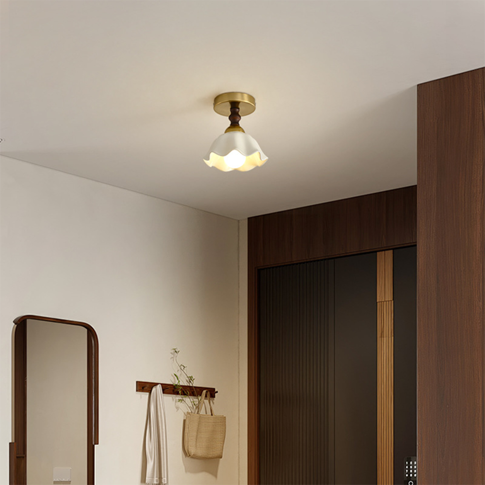 Modern White Globe  Hallway Ceiling Lighting