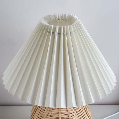 Modern Simple Bamboo Weaving  Bedroom Table Lamps