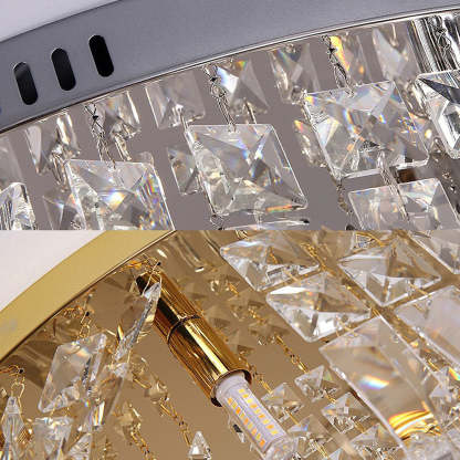 Round Crystal Bright Bedroom Ceiling Lights