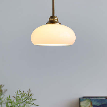 Contemporary Round White Bedside Pendant Lights