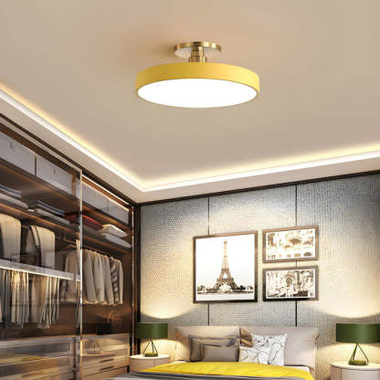 Simple Circular LED Semi Flush Mount Ceiling Light