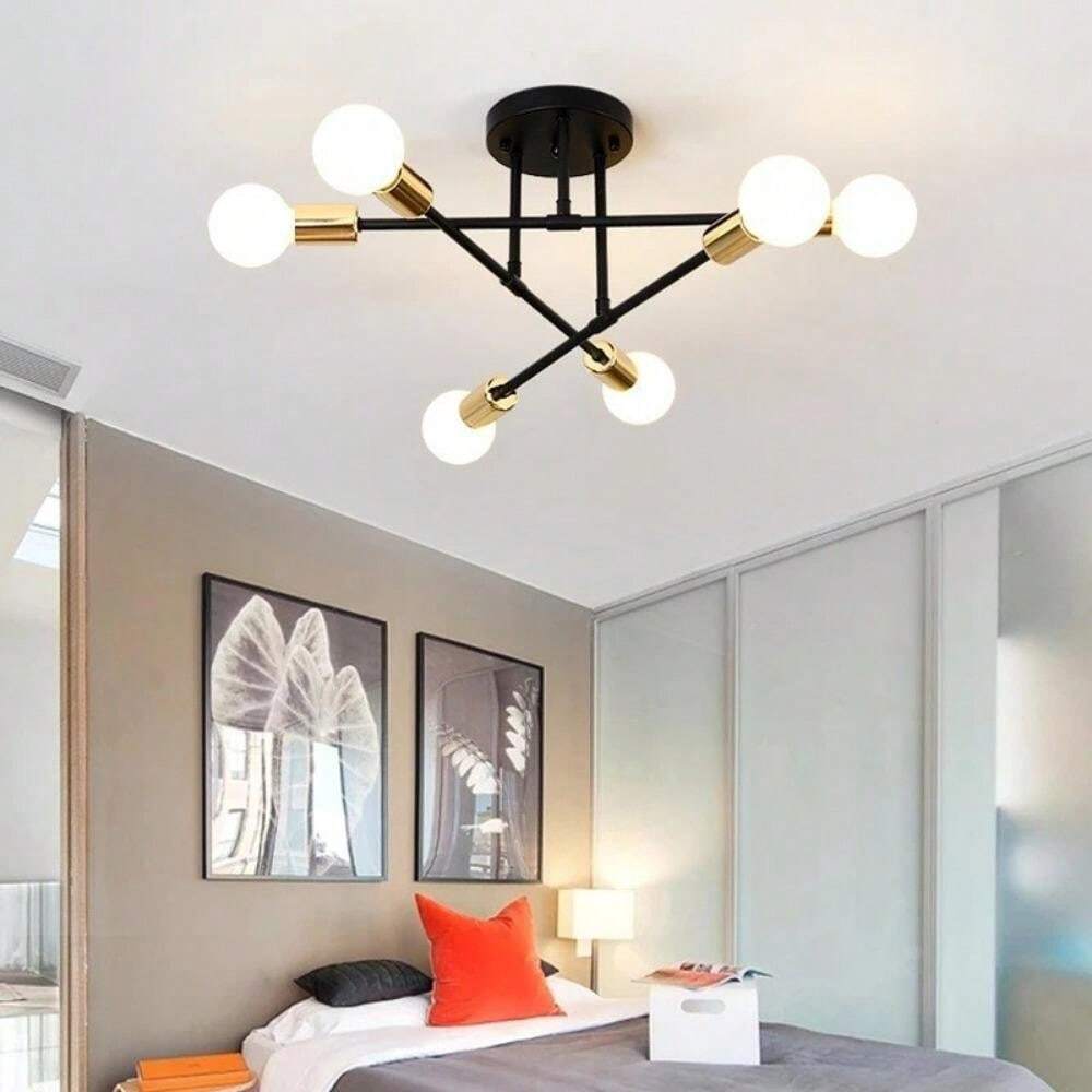 Semi Flush Mount Iron Bedroom Ceiling Lights
