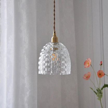 Vintage Mini Glass Pendant Lights For Bedroom