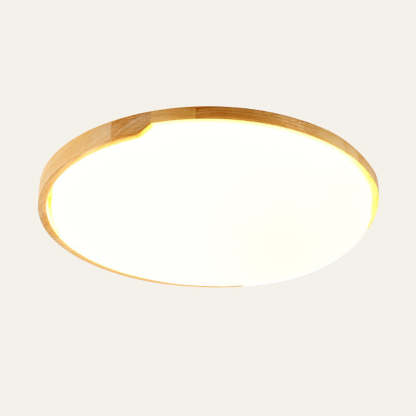 Classic Retro Wood And Acrylic LED Ceiling Light For Living Room