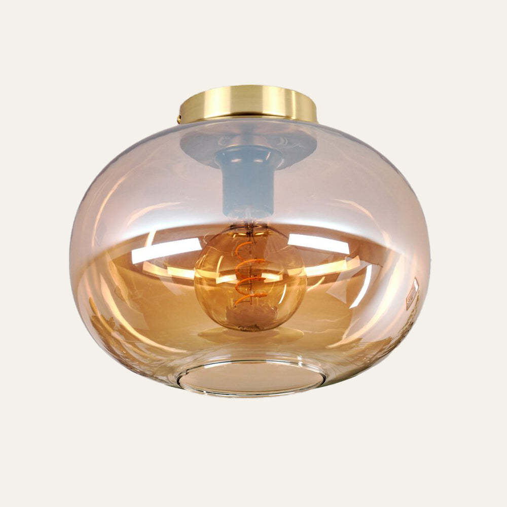 Modern Amber Glass Ceiling Lights For Living Room