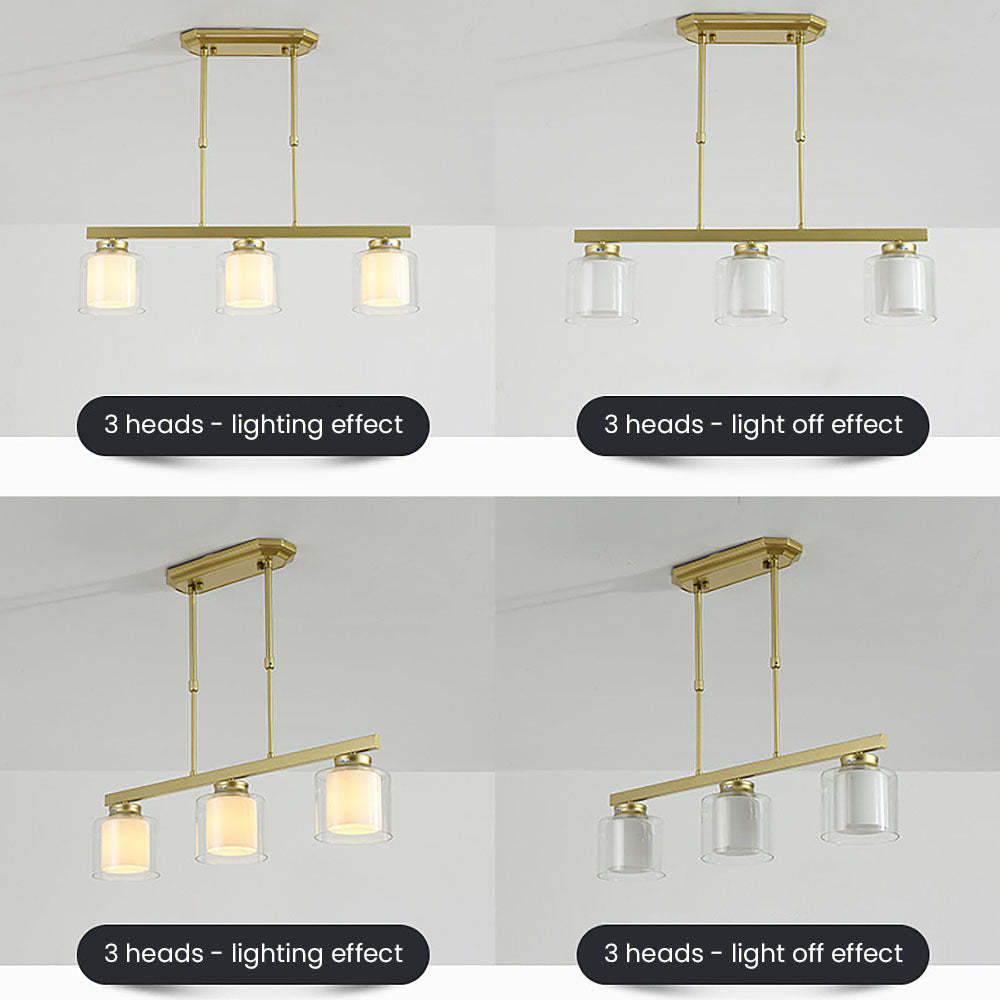 Multi-Bulbs Glass Dining Room Ceiling Lights