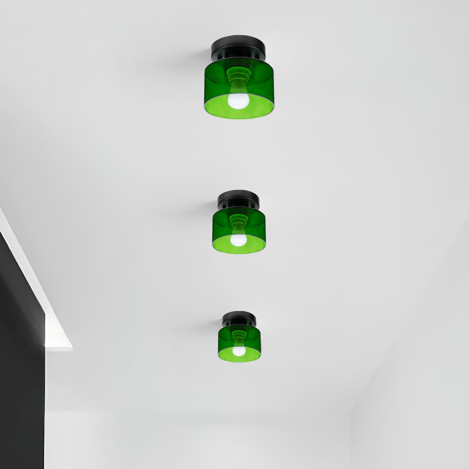 Bauhaus Glass Colorful Ceiling Lights