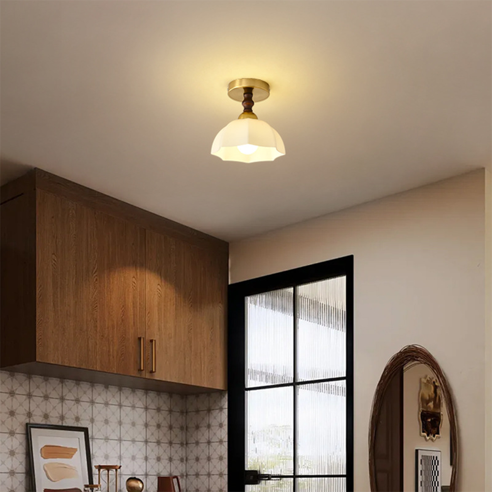 Modern White Globe  Hallway Ceiling Lighting