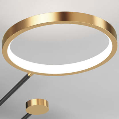 Luxury Rings Gold LED Ceiling Light For Bedroom