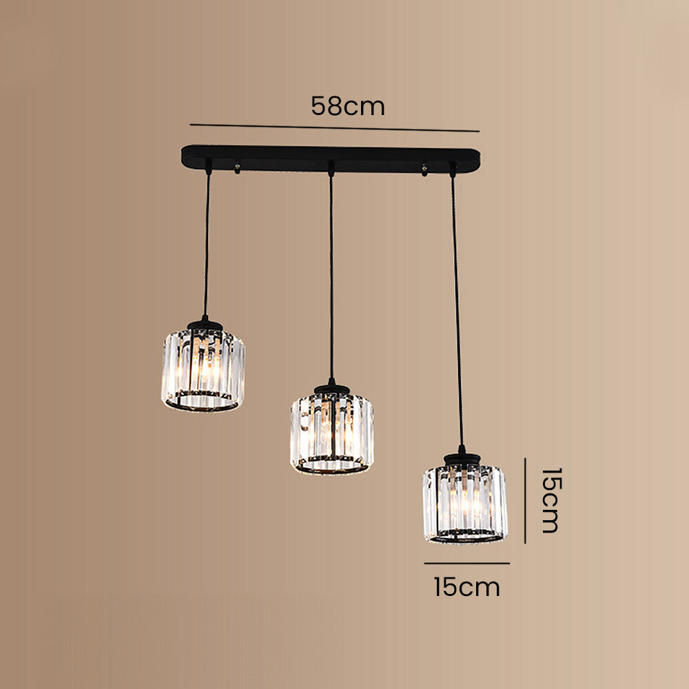 Modern Multi-Head Crystal Kitchen Island Lamps