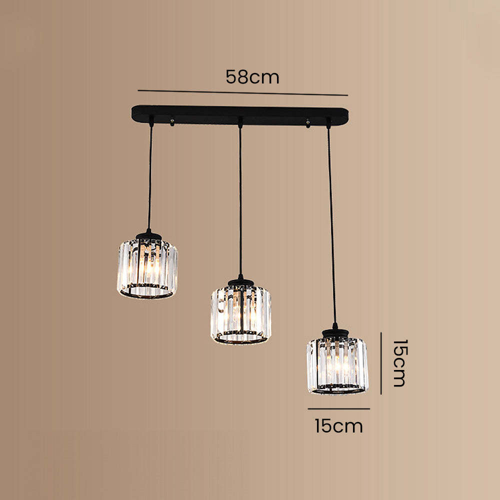 Modern Multi-Head Crystal Kitchen Island Lamps