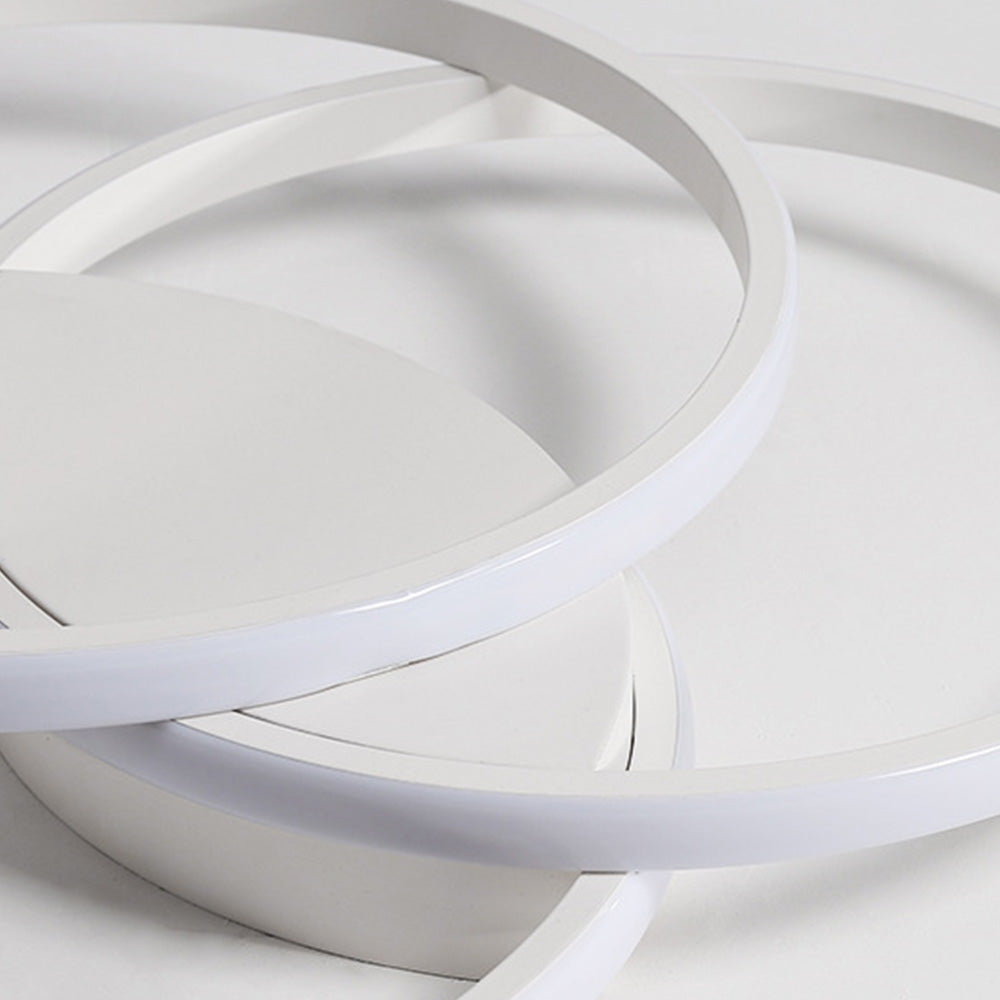 Modern White Round Iron LED Ceiling Light for Living Room