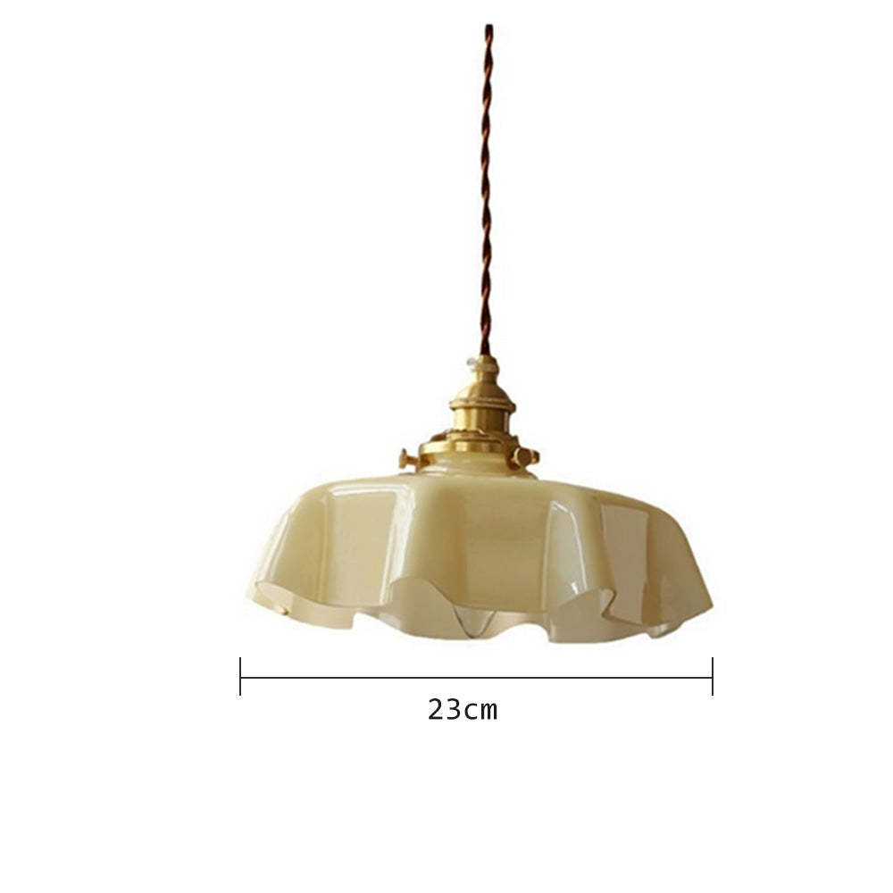 Modern Romantic Glass Ribbon Edge Pendant Light