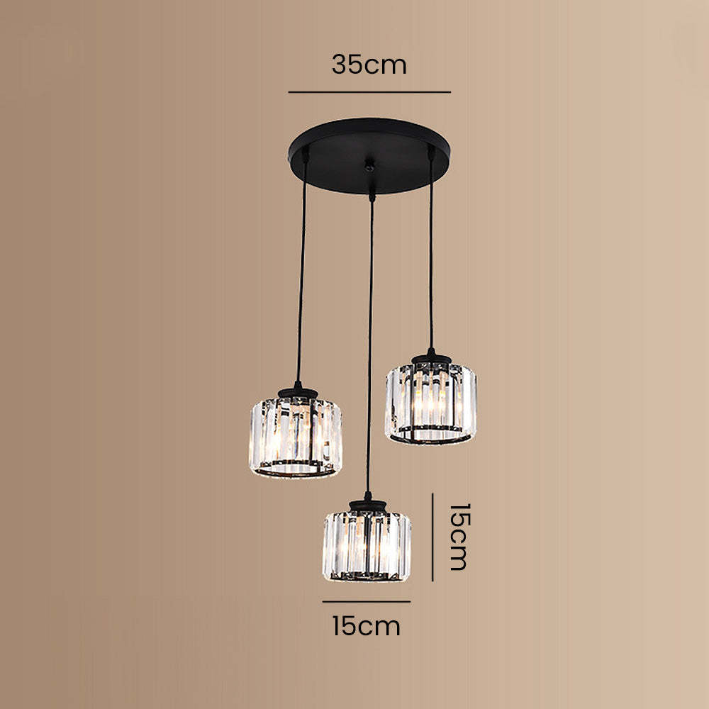 Modern Multi-Head Crystal Kitchen Island Lamps