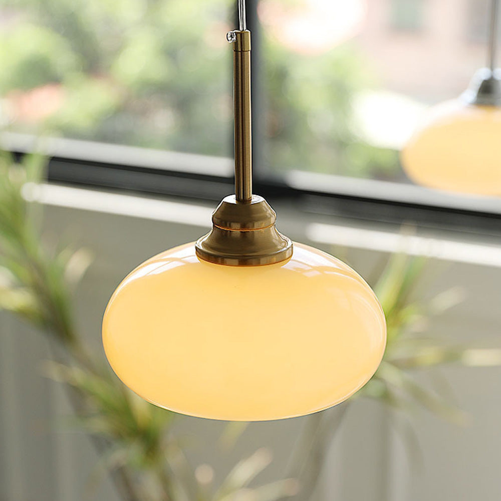 Contemporary Round White Bedside Pendant Lights