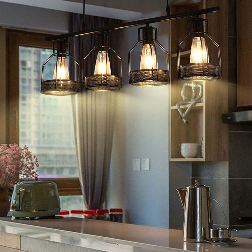 Multi-Bulbs Vintage Pendant Light For Dining Room