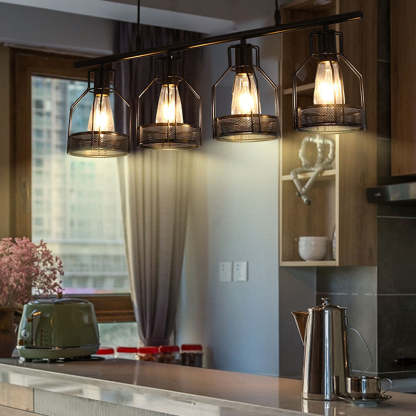 Multi-Bulbs Vintage Pendant Light For Dining Room