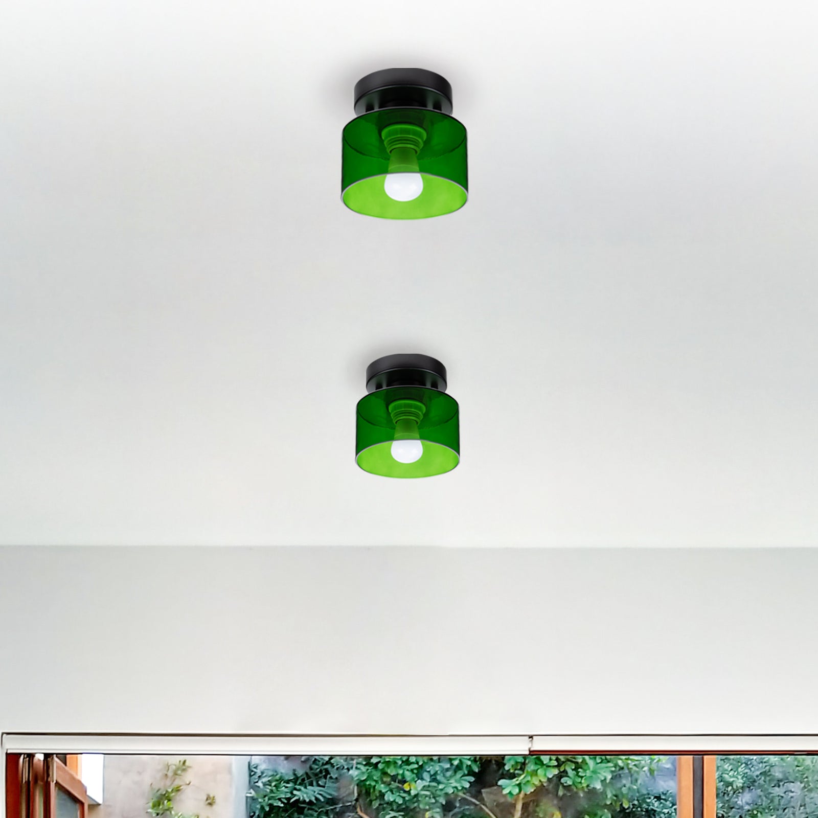 Bauhaus Glass Colorful Ceiling Lights