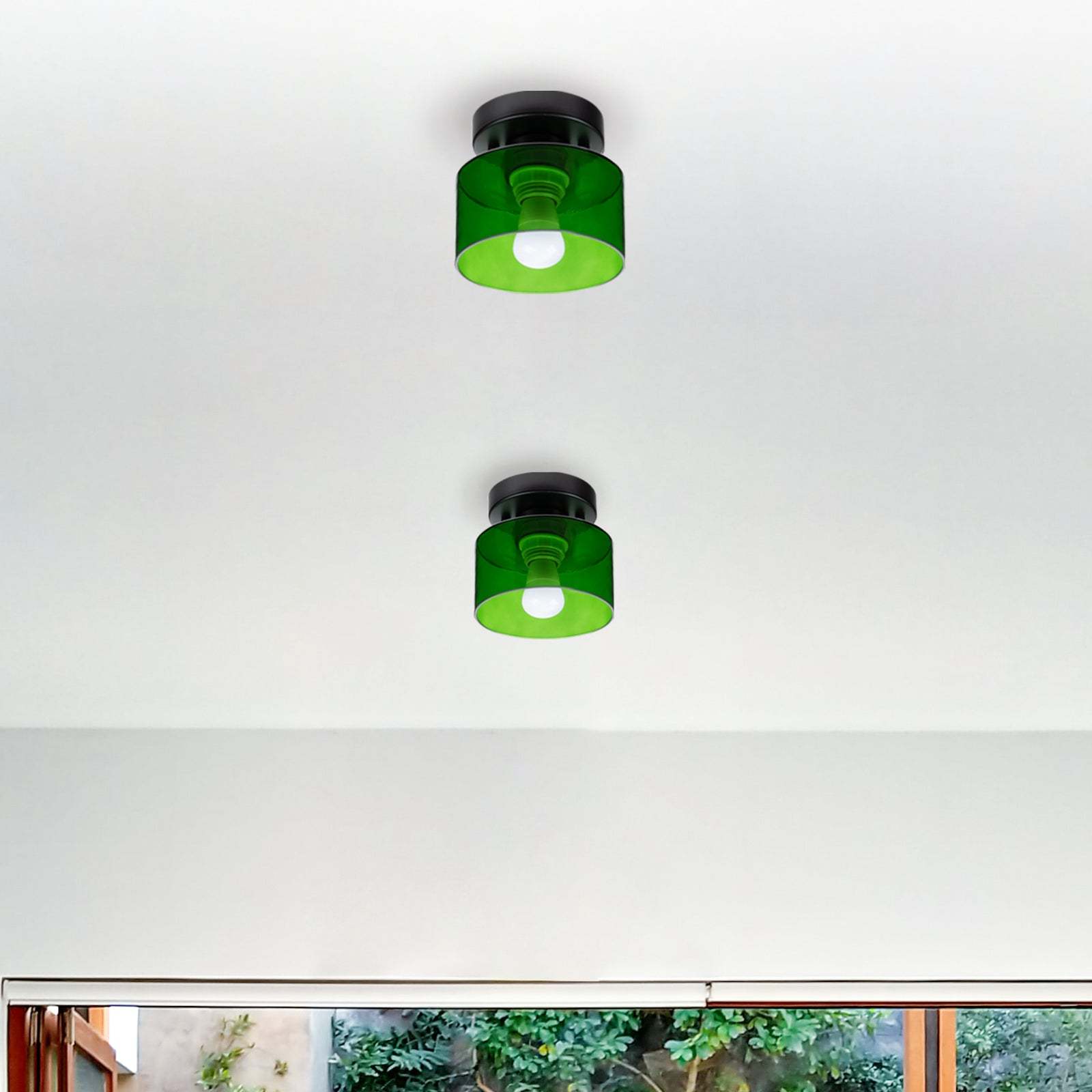 Bauhaus Glass Colorful Ceiling Lights