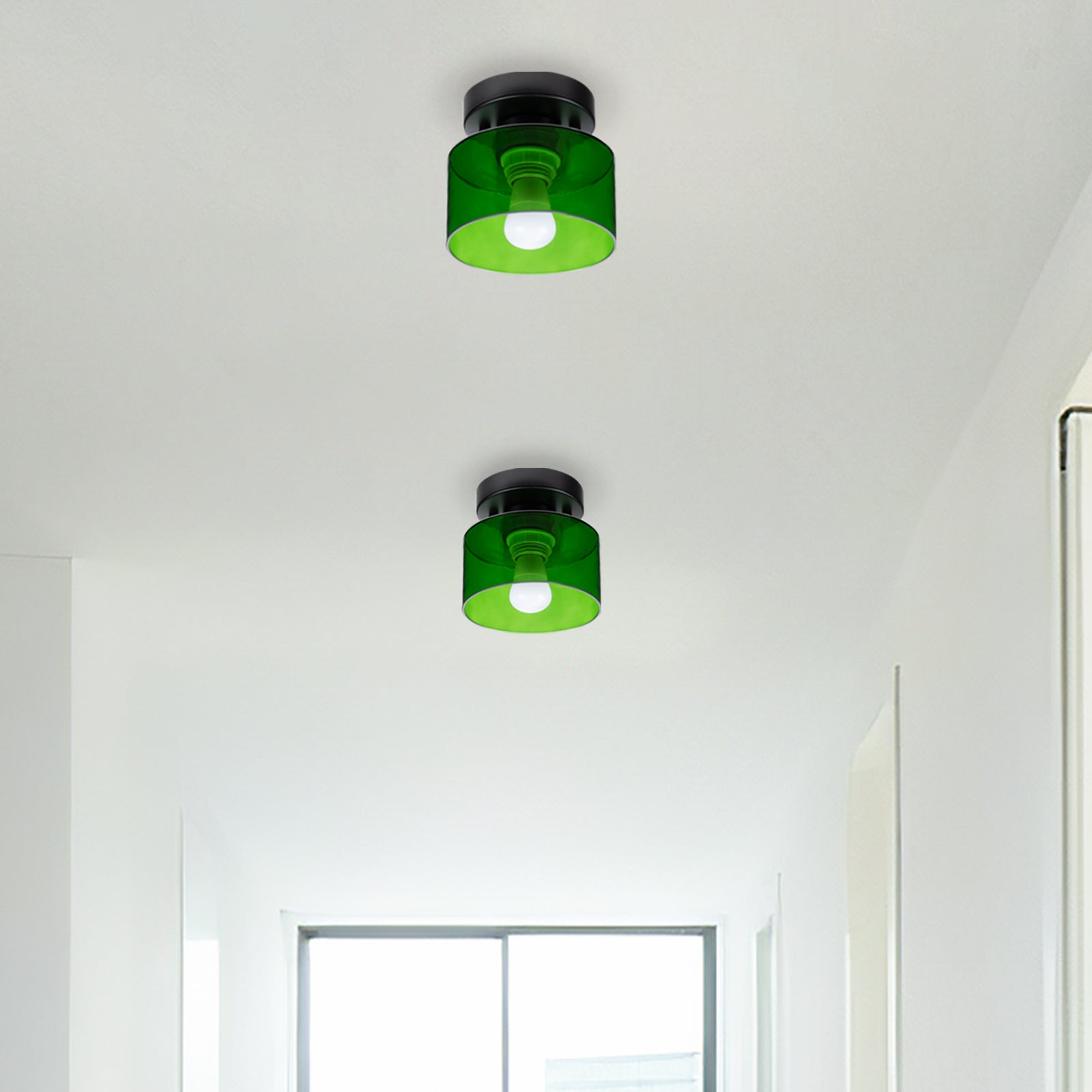 Bauhaus Glass Colorful Ceiling Lights