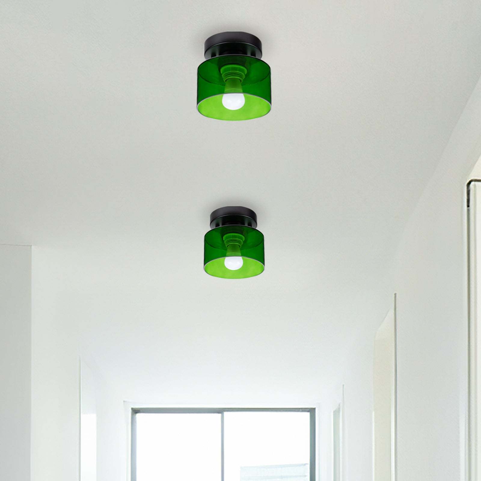 Bauhaus Glass Colorful Ceiling Lights