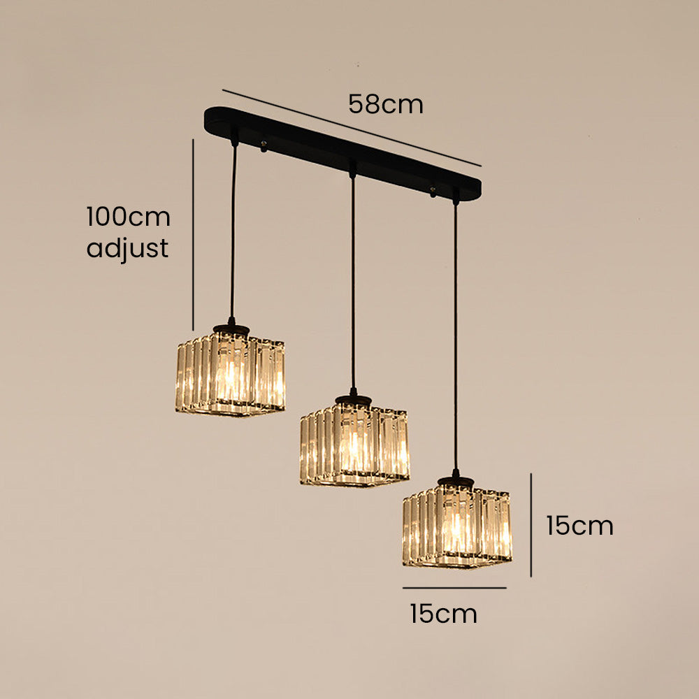Modern Multi-Head Crystal Kitchen Island Lamps