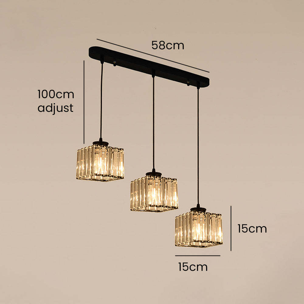 Modern Multi-Head Crystal Kitchen Island Lamps