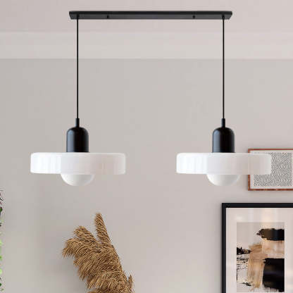 2 Lights Modern Coloured Glass Pendant Light