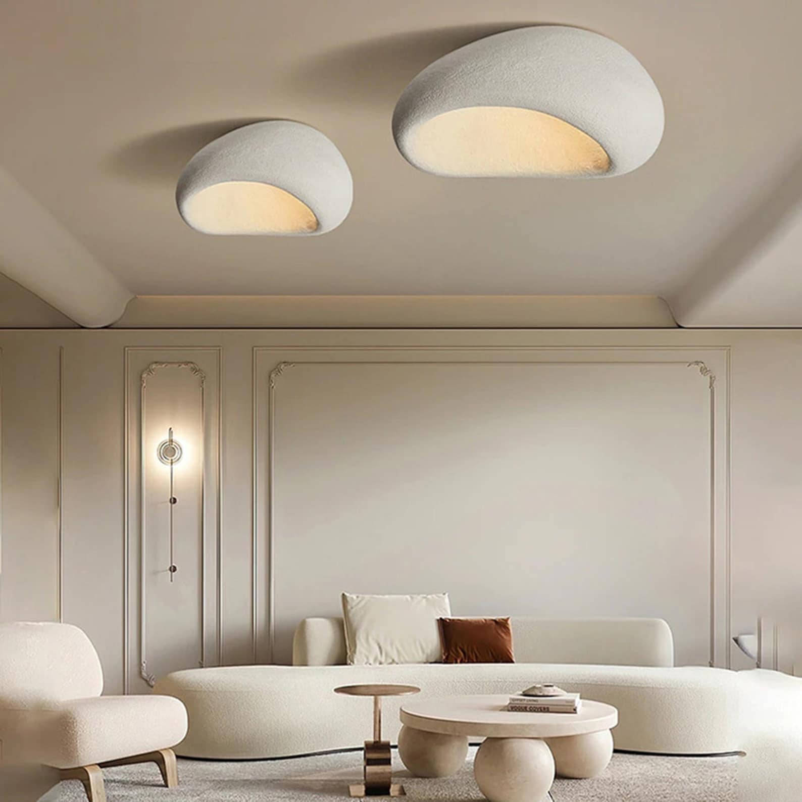 Wabi Sabi Khmara Flush Ceiling Light -Homdiy