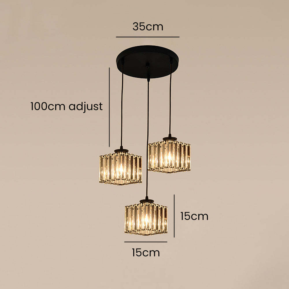 Modern Multi-Head Crystal Kitchen Island Lamps