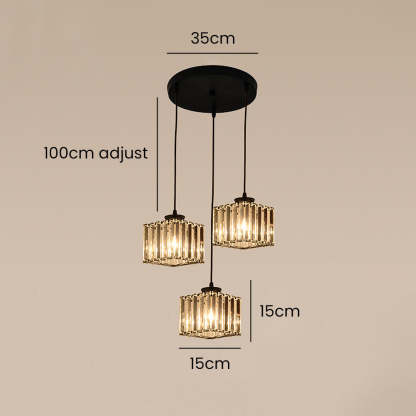 Modern Multi-Head Crystal Kitchen Island Lamps