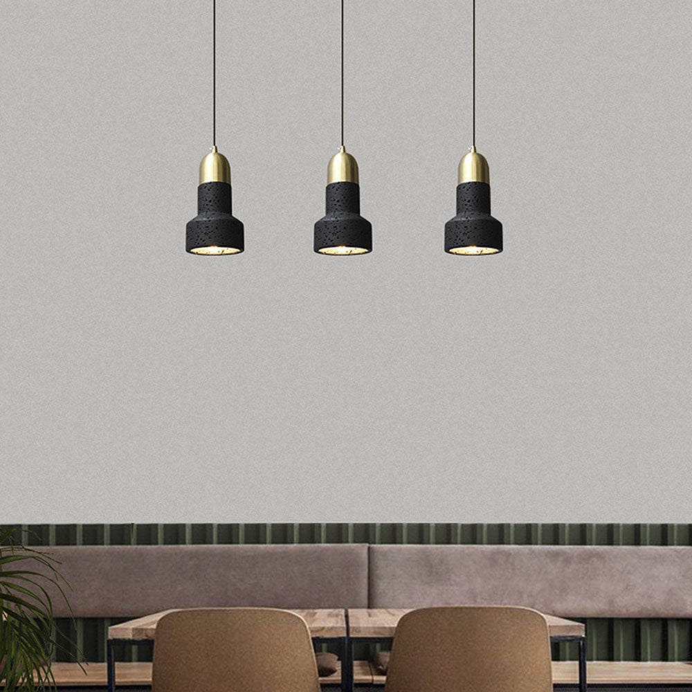 Wabi-Sabi Style Black Pendant Light For Dining Room
