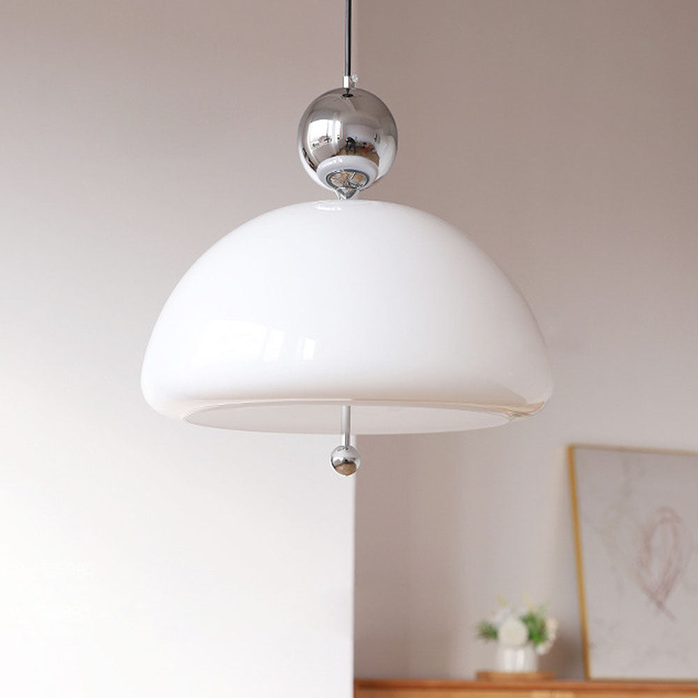 Homdiy Pendant Light Red Glass Modern Pendant Lighting For Bedroom