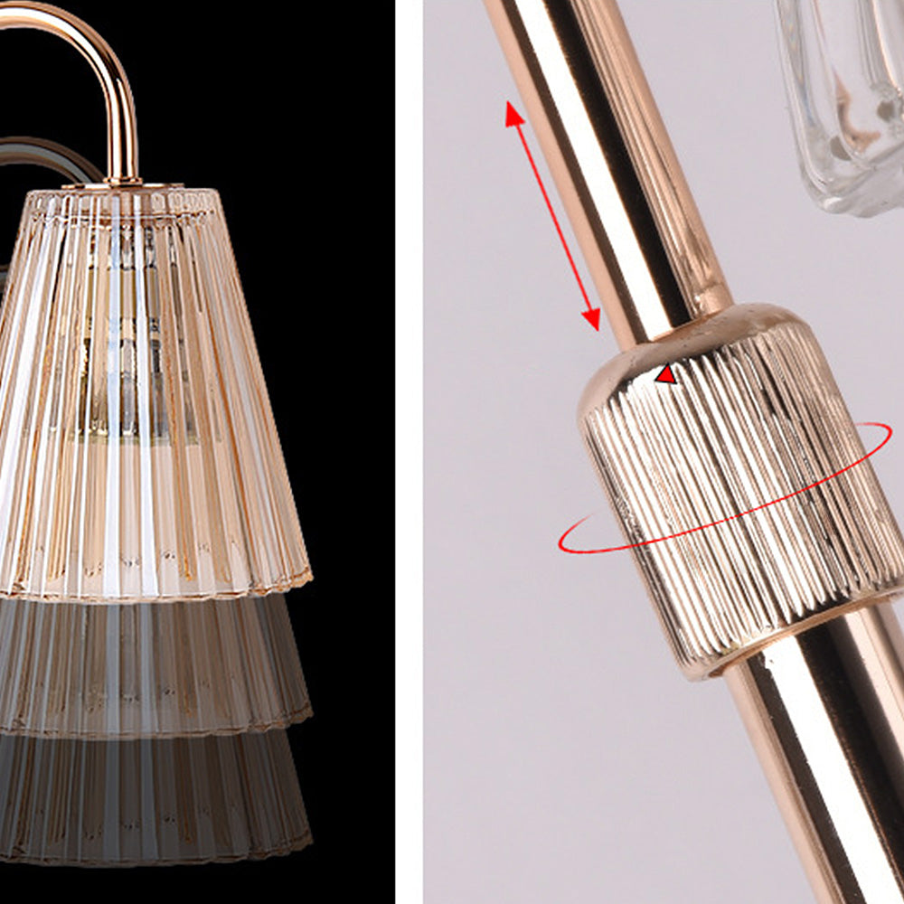 Contemporary Nordic Brown Glass Bedroom Table Lamp