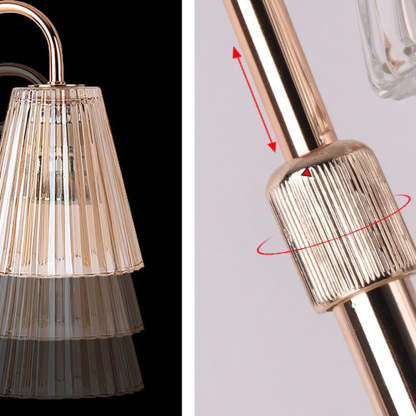 Contemporary Nordic Brown Glass Bedroom Table Lamp