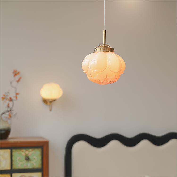 Vintage Art Glass Hanging Lamps
