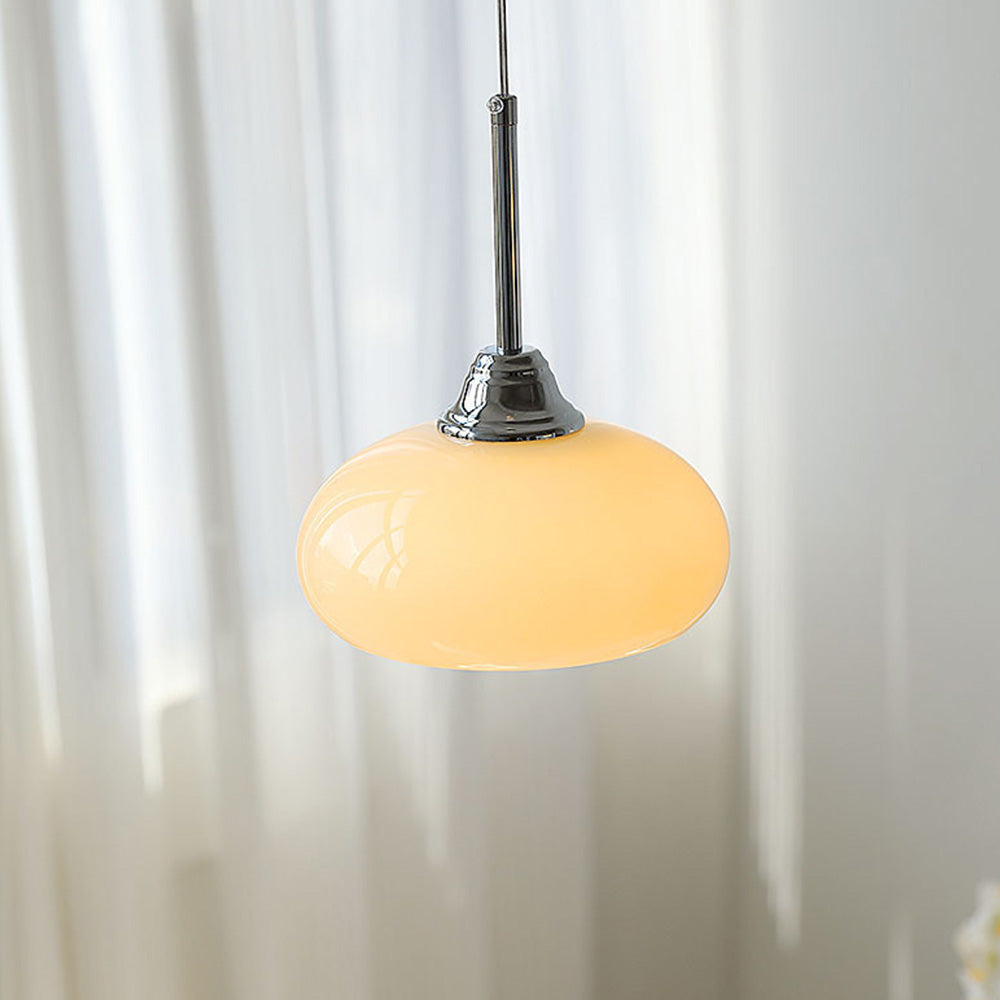 Contemporary Round White Bedside Pendant Lights