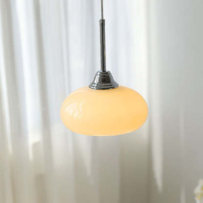 Contemporary Round White Bedside Pendant Lights