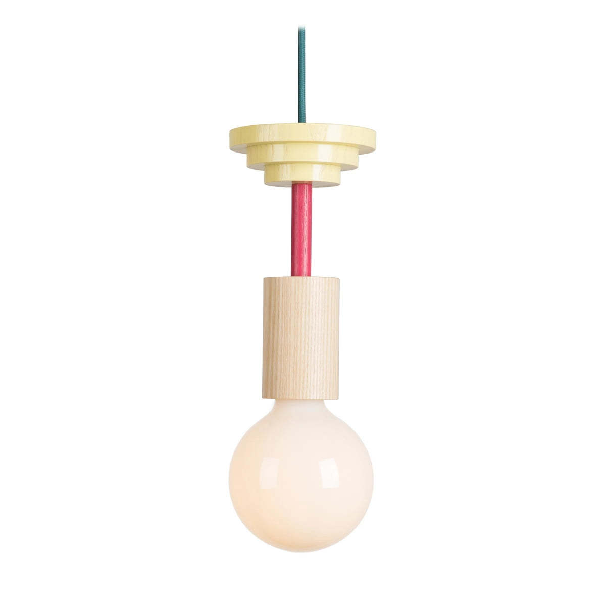 Design Colored Wood Blocks Pendant Light