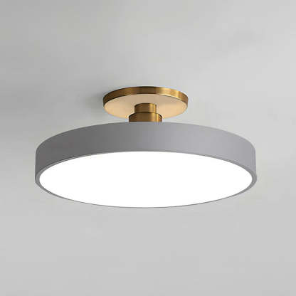 Simple Circular LED Semi Flush Mount Ceiling Light