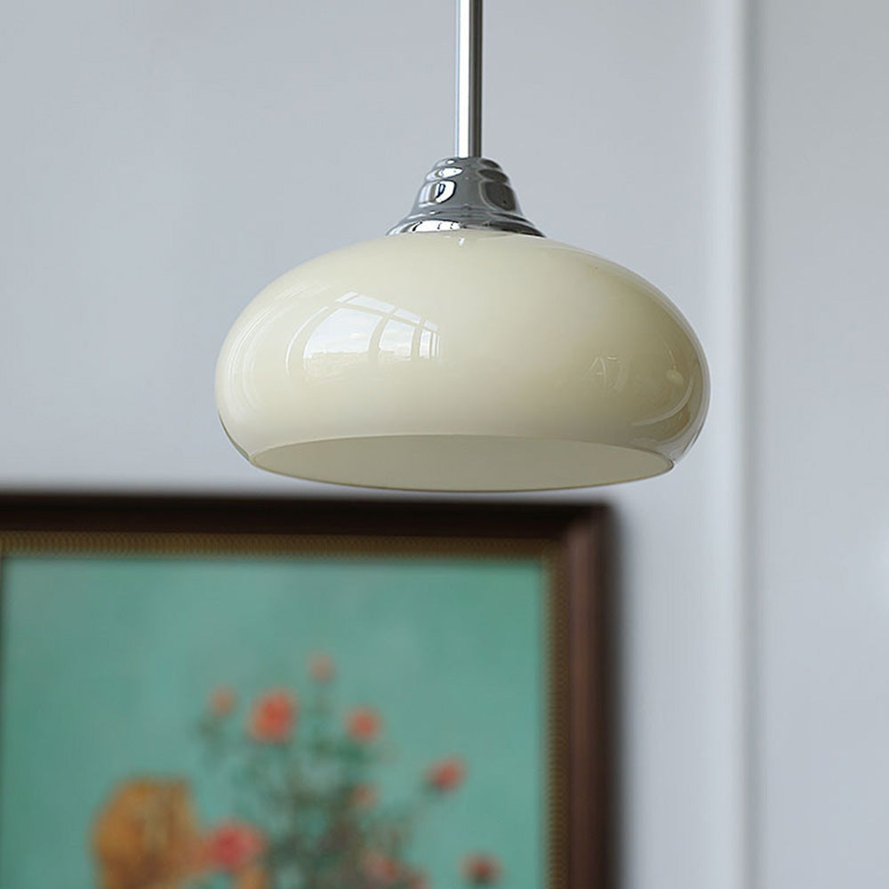 Contemporary Round White Bedside Pendant Lights