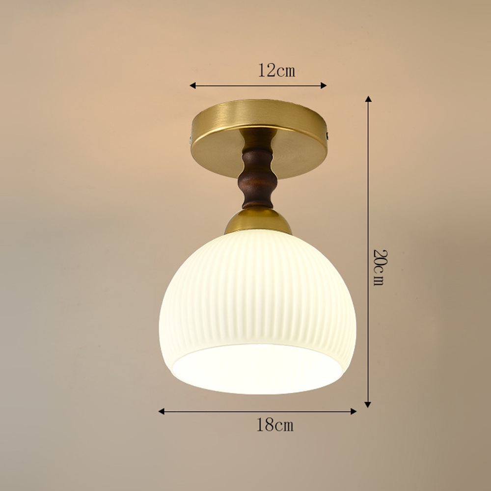 Modern White Globe  Hallway Ceiling Lighting