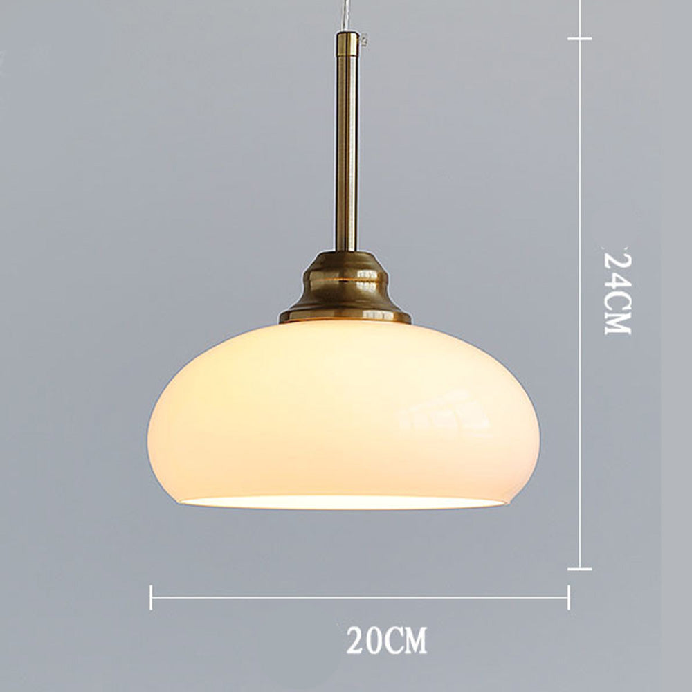 Contemporary Round White Bedside Pendant Lights